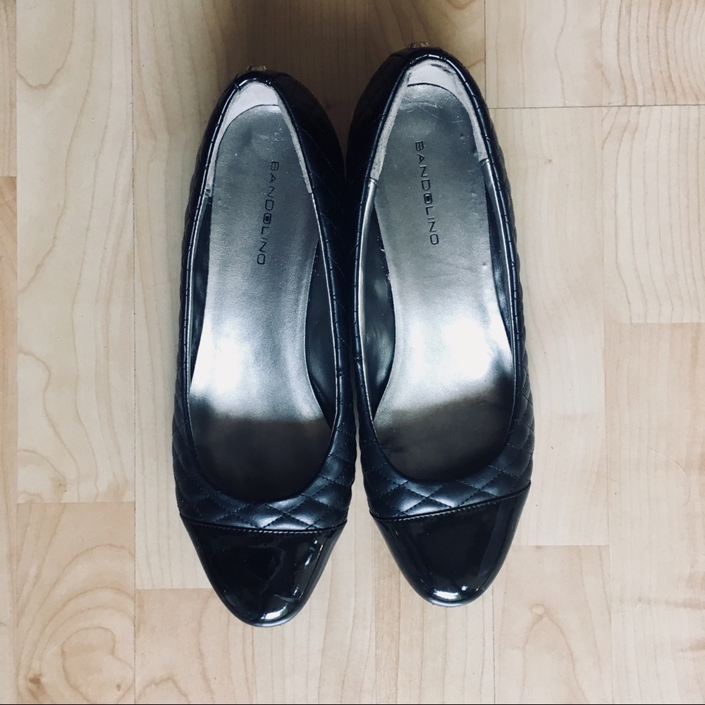 Classy Vintage Faux Leather Quilted Ballet Shoe